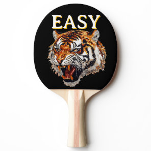 Easy Tiger Portrait Faux Sequin look Trendy  Ping Pong Paddle