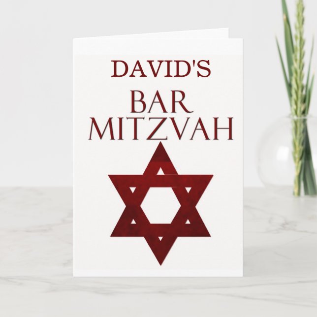Easy to customize Bar Mitzvah Invitation (Front)