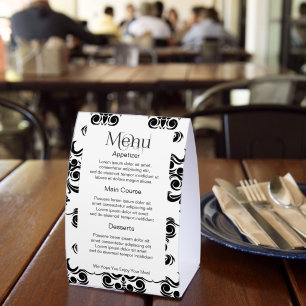 Easy to Design Your Own Custom Personalized Menu Paper Table Tent