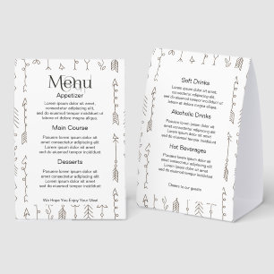 Easy to Design Your Own Custom Personalized Menu Paper Table Tent