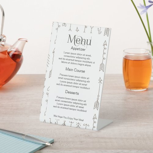 Easy to Design Your Own Custom Personalized Menu Pedestal Sign