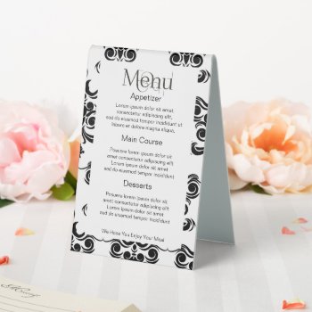 Easy To Design Your Own Custom Personalized Menu Table Tent Sign by Ricaso at Zazzle