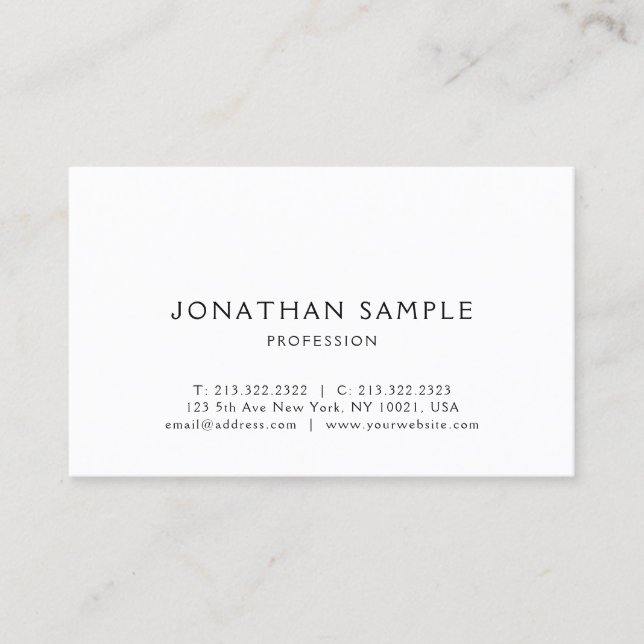 Easy to Make Cute Simple Graphic Design Modern Business Card (Front)