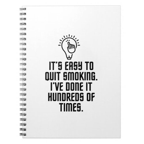 Easy to quit smoking notebook