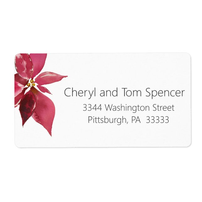 Easy To Read Christmas Return Address Label (Front)