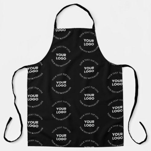 Easy to Replace Logo  Editable Text Pattern Apron