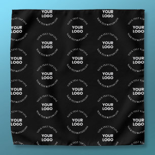 Easy to Replace Logo & Editable Text Pattern Bandana