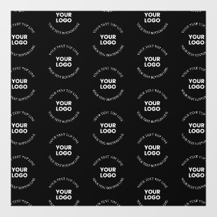 Easy to Replace Logo & Editable Text Pattern Floor Decals