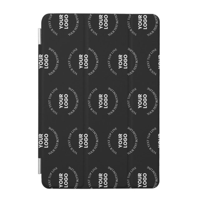 Easy to Replace Logo & Editable Text Pattern iPad Mini Cover (Front)