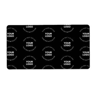 Easy to Replace Logo & Editable Text Pattern Label