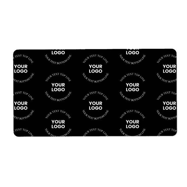 Easy to Replace Logo & Editable Text Pattern Label (Front)