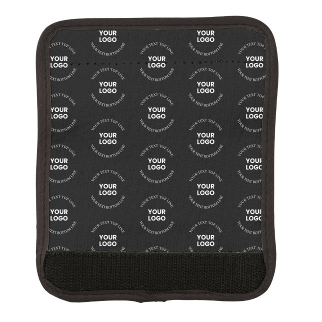Easy to Replace Logo & Editable Text Pattern Luggage Handle Wrap (Front)