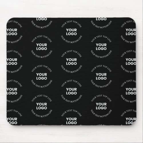 Easy to Replace Logo  Editable Text Pattern Mouse Pad