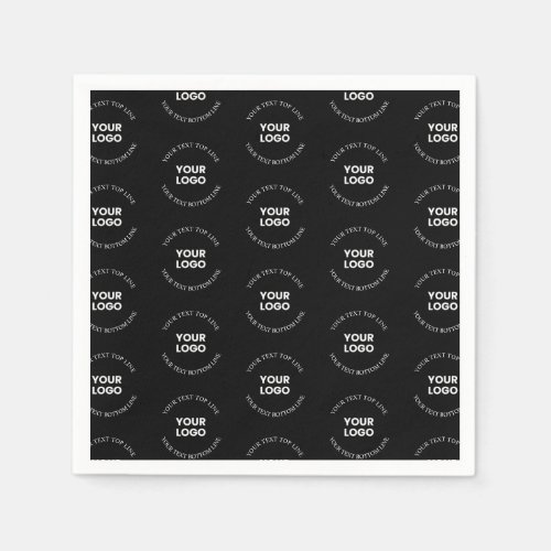 Easy to Replace Logo  Editable Text Pattern Napkins
