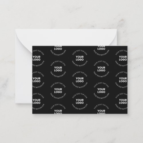 Easy to Replace Logo  Editable Text Pattern Note Card