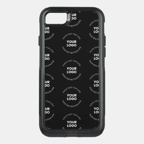 Easy to Replace Logo  Editable Text Pattern OtterBox Commuter iPhone SE87 Case