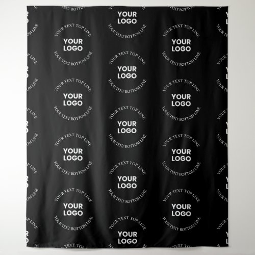 Easy to Replace Logo  Editable Text Pattern Tapestry