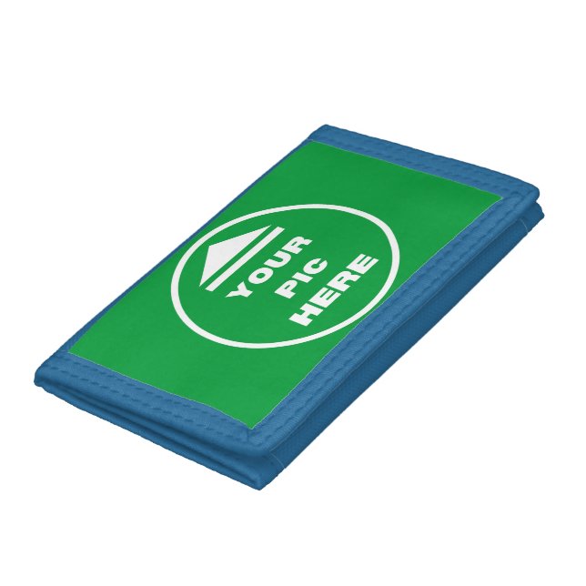 EASY! TriFold Nylon Wallet - Blue- Custom (Bottom)