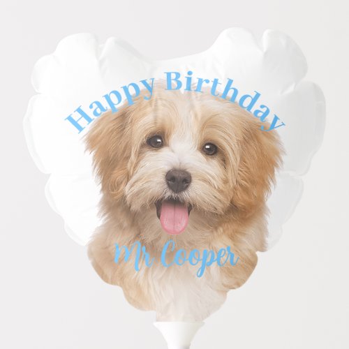 Easy Upload Photo Custom Pet Dog Happy Birthday Balloon