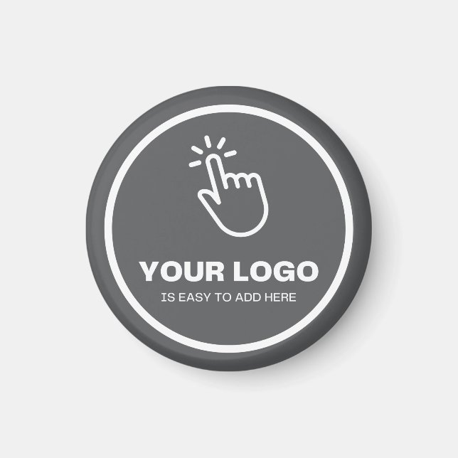 Easy Upload Your Logo Custom Low Minimums Gray Magnet (Front)