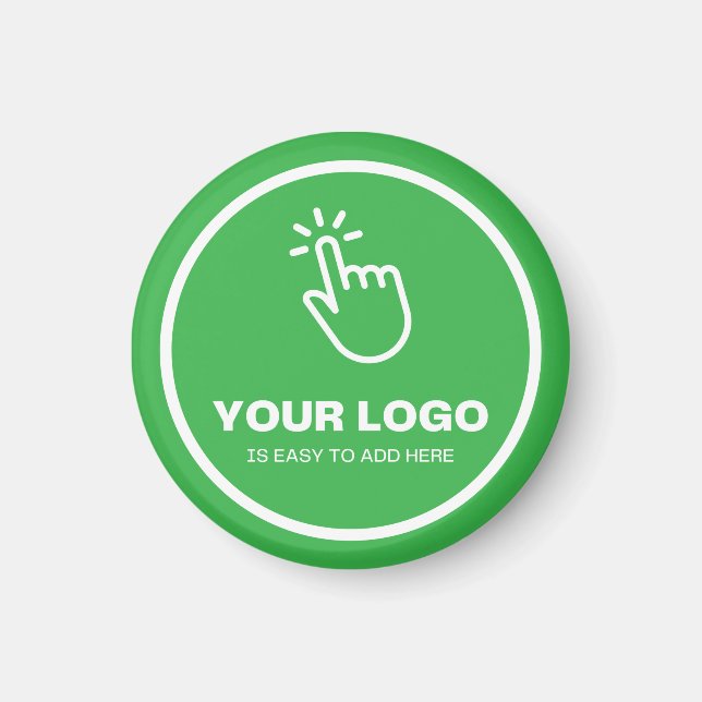 Easy Upload Your Logo Custom Low Minimums Green Magnet (Front)