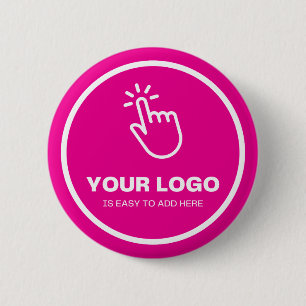 Easy Upload Your Logo Custom Low Minimums Pink Button