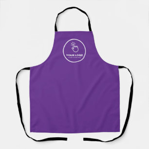 Easy Upload Your Logo Custom Low Minimums Purple Apron