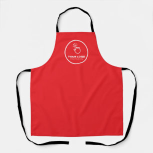 Easy Upload Your Logo Custom Low Minimums Red Apron