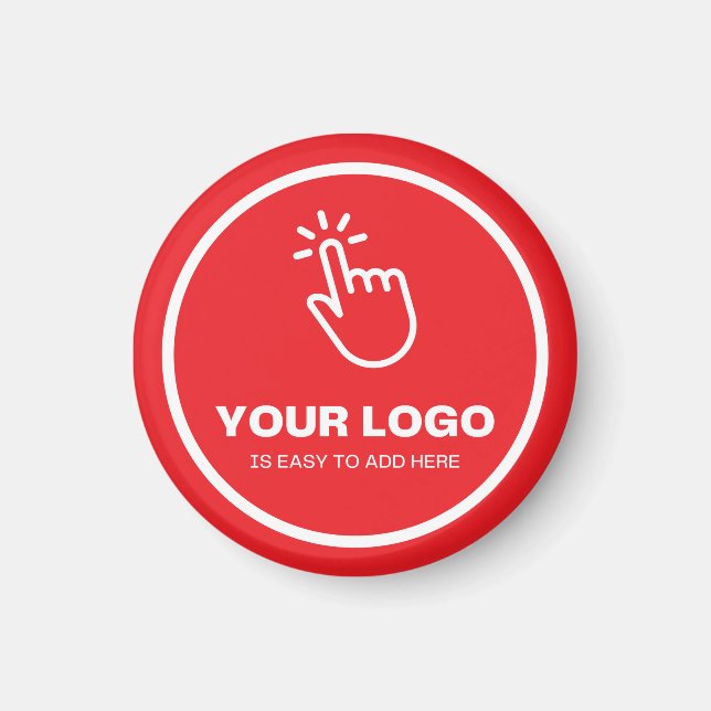 Easy Upload Your Logo Custom Low Minimums Red Magnet (Front)