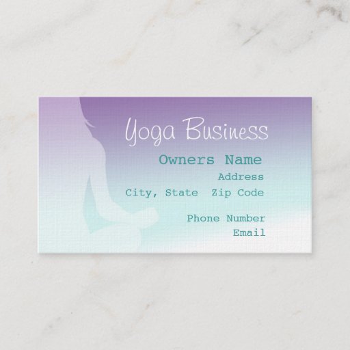 Customizable Easy Yoga Business Card