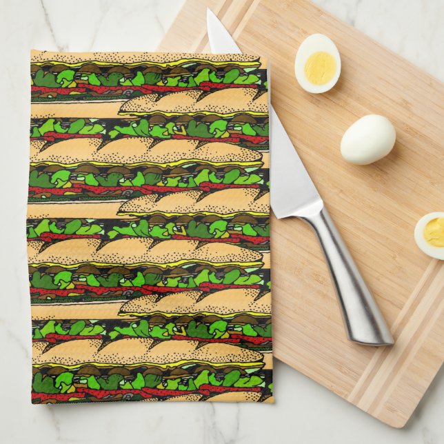 Eat A Hoagie Day Kitchen Towel (Quarter Fold)