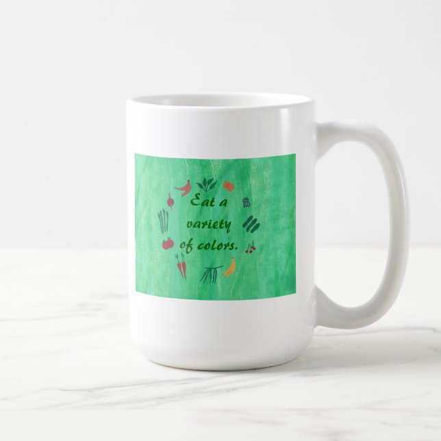 Eat a variety of colors Fruits & Vegetables Mugs (Right)