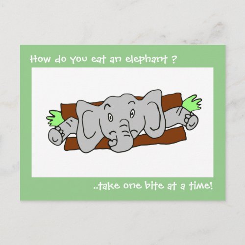 Eat an Elephant Sandwich Postcard