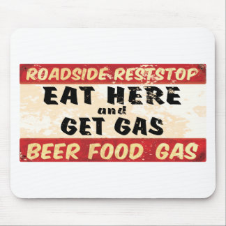 Eat and get gas mouse pad
