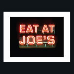 Eat at Joe's-Print Poster<br><div class="desc">A must have in for your home decor. It's American.</div>