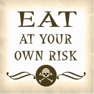 Eat At Your Own Risk Halloween Buffet Sign Cutout