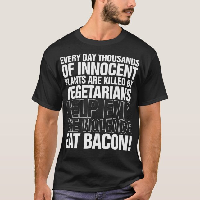 Eat Bacon Mens Funny Chef Bbq Fathers Day baking c T-Shirt (Front)