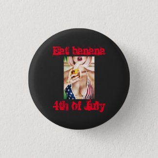 Eat banana 4th of July button 