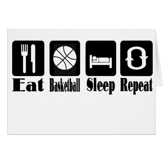 eat basketball sleep and repeat cards (Front Horizontal)