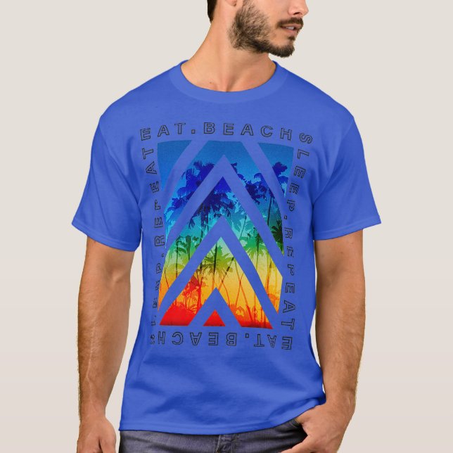 Eat Beach Sleep Repeat Summer Vacation Tees (Front)