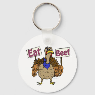 Eat Beef - Talking Turkey Keychain
