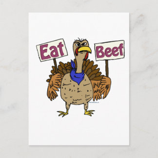 Eat Beef - Talking Turkey Postcard