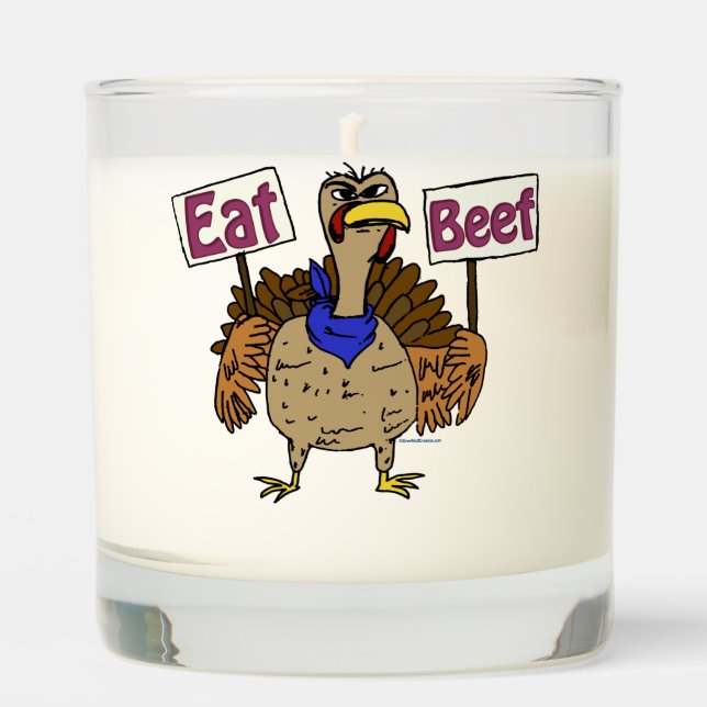 Eat Beef - Talking Turkey Scented Candle (Front)