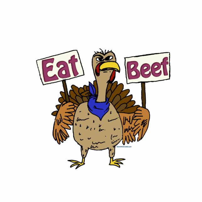 Eat Beef - Talking Turkey Statuette (Front)