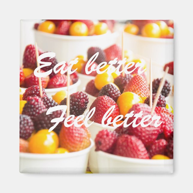 Eat better, feel better|| Berries Magnet (Front)