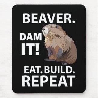 Eat Build Repeat Funny Beaver Animal 