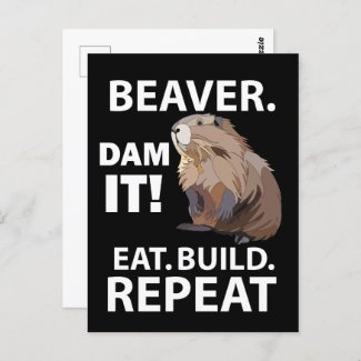 Eat Build Repeat Funny Beaver Animal 