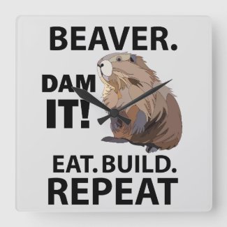 Eat Build Repeat Funny Beaver Animal 