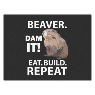 Eat Build Repeat Funny Beaver Animal 