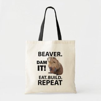 Eat Build Repeat Funny Beaver Animal 